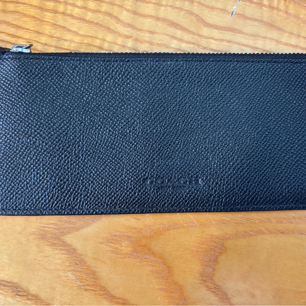 Coach Slim Leather Zip Wallet